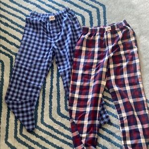 GAP Blue and Red Plaid Pajama Bottoms Soft Lounge Wear